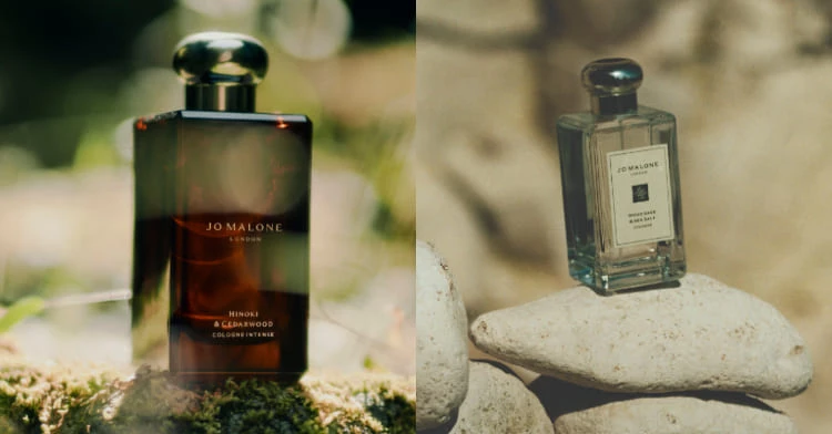 Jo Malone London 鼠尾草與海鹽香水，30ml，NTD2,900 / 50ml，NTD4,000 / 100ml，NTD5,800  Jo Malone London 檜木與雪松芳醇香水，100ml，NTD7,800 / 50ml，NTD5,650