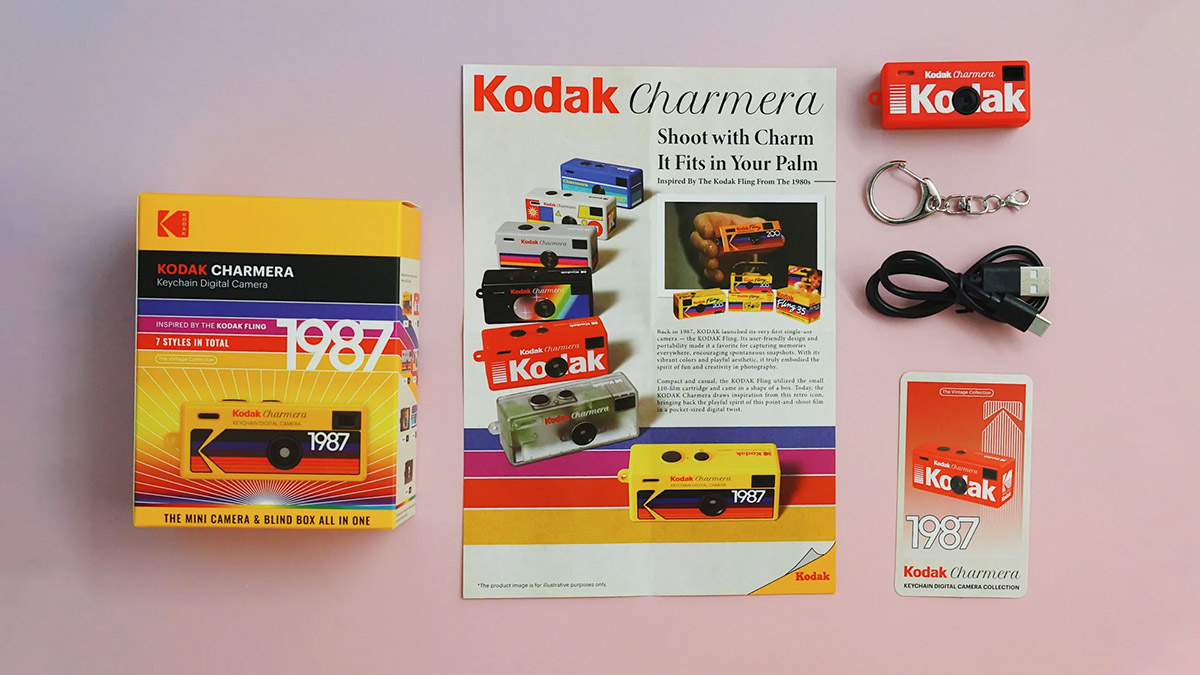 柯達推出 Kodak Charmera 鑰匙圈數位相機盲盒：結合復古風與收集樂趣的新玩意