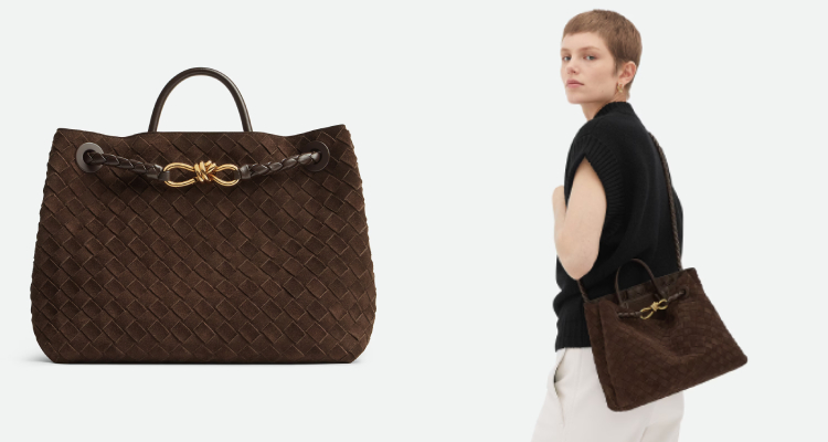 好不容易存夠預算，準備入手第一款能長時間自用、同時兼顧時髦與實用的精品包，編輯我呢，私心會先把票投給Bottega Veneta的「Andiamo」。以品牌招牌的皮革編織工藝打造，「Andiamo」自上市後就憑藉隨性卻不失優雅的鬆弛感輪廓，成為許多女孩心中的買包清單中。