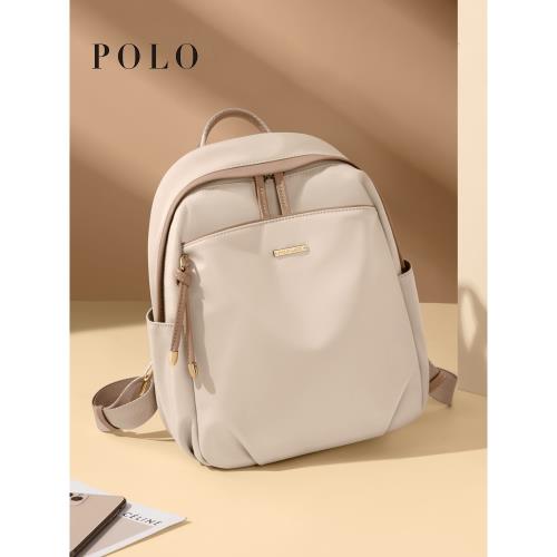 (免運)Polo女士雙肩包旅游輕便大容量小眾背包上班通勤小型書包女大學生
