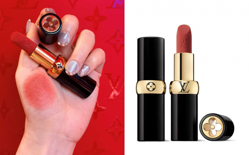 LV Rouge唇膏的#203乾燥玫瑰色，是第一名的熱賣色。（圖／吳雅鈴攝、品牌提供）