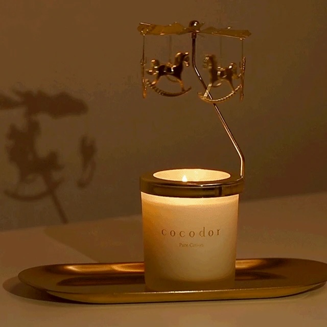  快速出貨【COCODOR】大豆蠟燭130g+ 旋轉蠟燭燭罩 組合 (新增7種香氣/收禮人可自選/七夕推薦/情人/送禮/禮盒/生日)