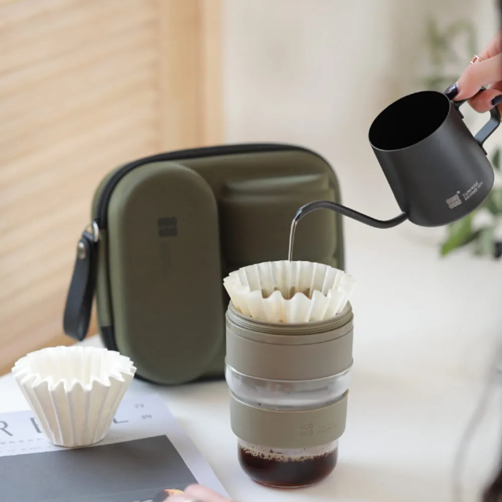 【HOLOHOLO】Coff Go 手沖咖啡隨行旅行組300ml (4色) 露營 超值組