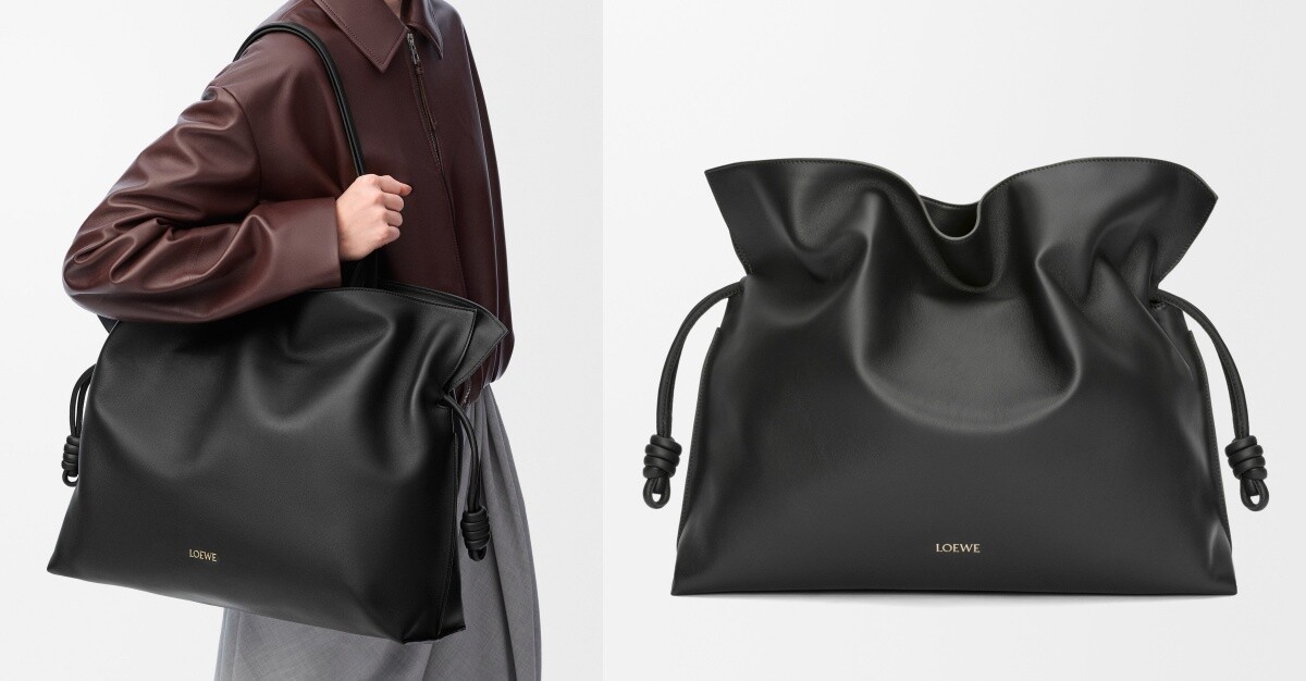 3. LOEWE XL Flamenco clutch 肩背包：經典百搭款！（NT$122,000)
