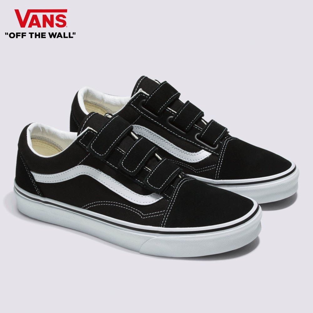 Vans Old Skool V 男女款黑色滑板鞋