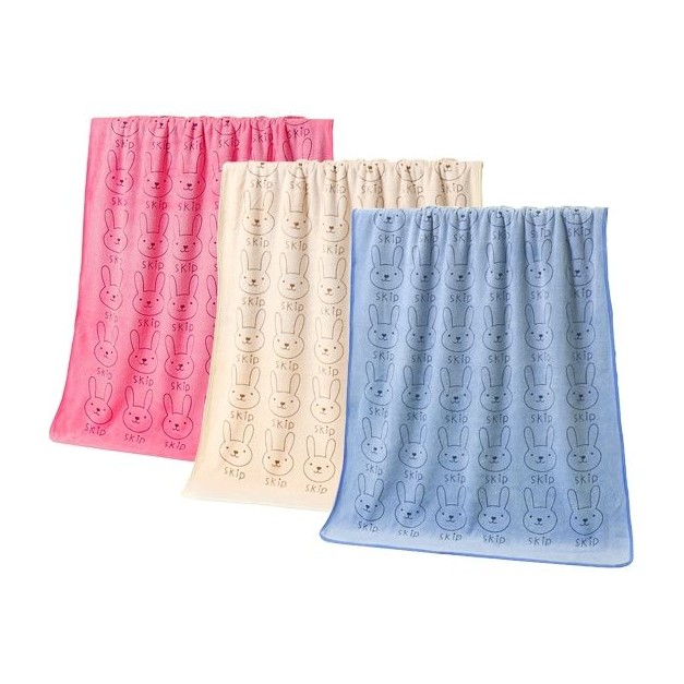 兔子大浴巾(140x70cm)1入 粉紅／米色／藍色／紫色 款式可選