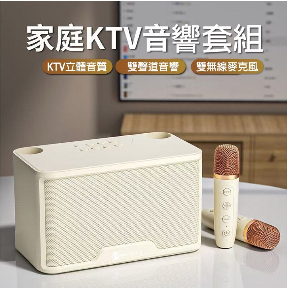 KooPin 雙人無線麥克風行動KTV音響組