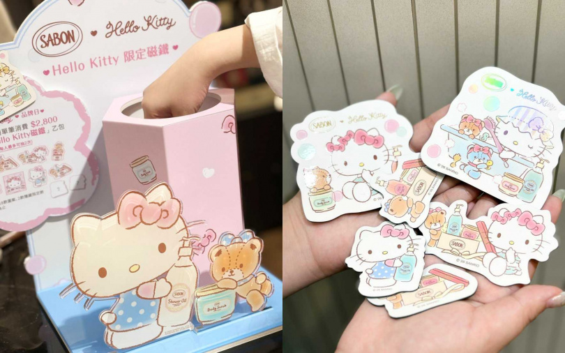只要在指定Hello Kitty品牌日區間來店，單筆消費滿2,800元就能盲抽限定磁鐵！（圖／吳雅鈴攝）