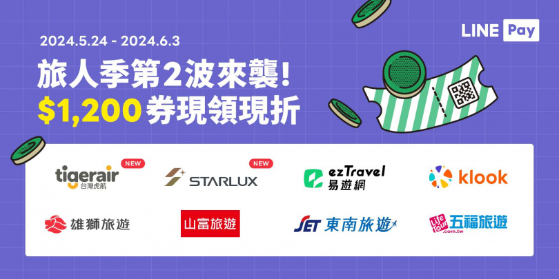 LINE Pay線上旅展加碼送！台灣虎航、星宇航空最高享千元優惠！ | LINE購物