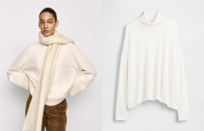 Gap布魯克林鏤空寬擺高領上衣／1,999元（圖／品牌提供）