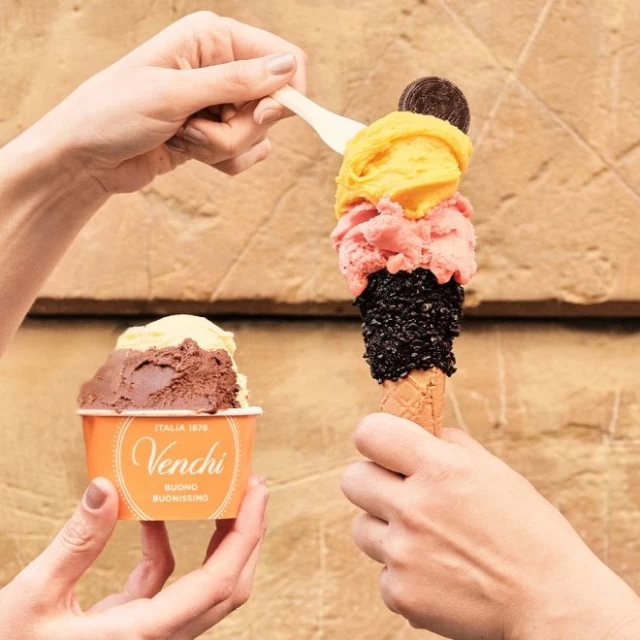 【Venchi】Gelato迷你裝 義大利冰淇淋120克與手工脆筒（脆杯），兩種口味