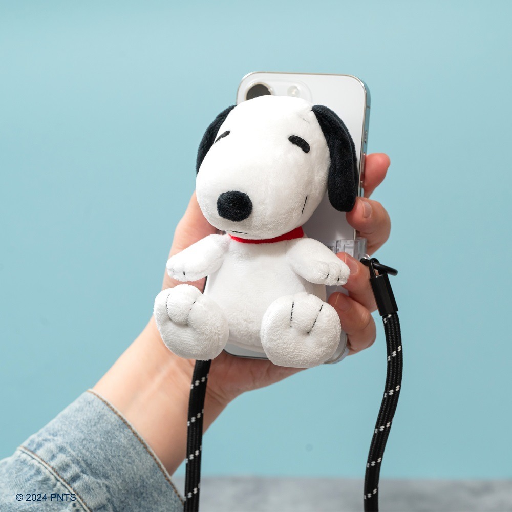 陪你去旅行【infoThink】 史努比系列 絨毛公仔手機背夾+隨身環保袋