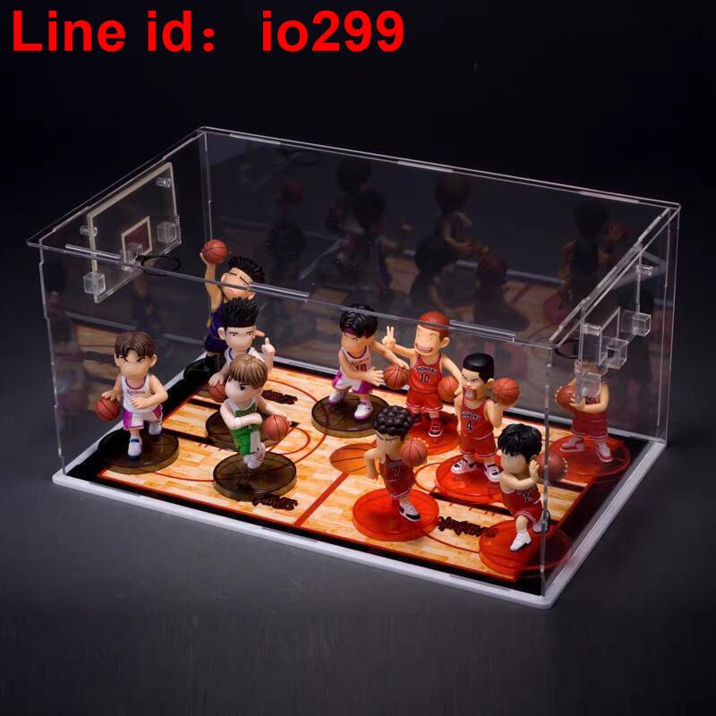 運】動漫版手辦灌籃高手模型灌籃高手公仔搭配迷你籃球場球架禮品