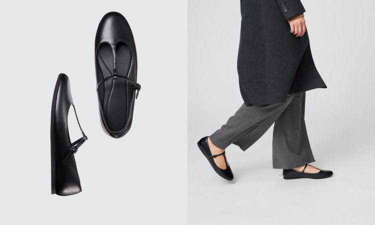 Uniqlo：C 2025秋冬系列芭蕾舞平底鞋，商品價格 NTD 990。