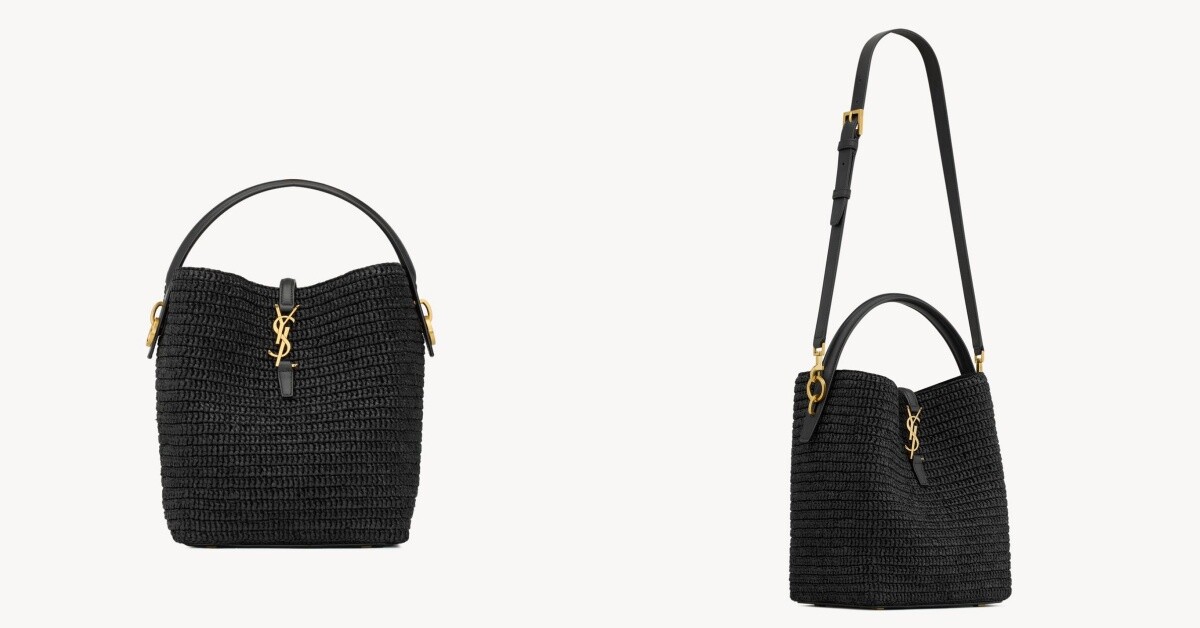 10.Saint Laurent LE 37 草編水桶包，NT$96,650