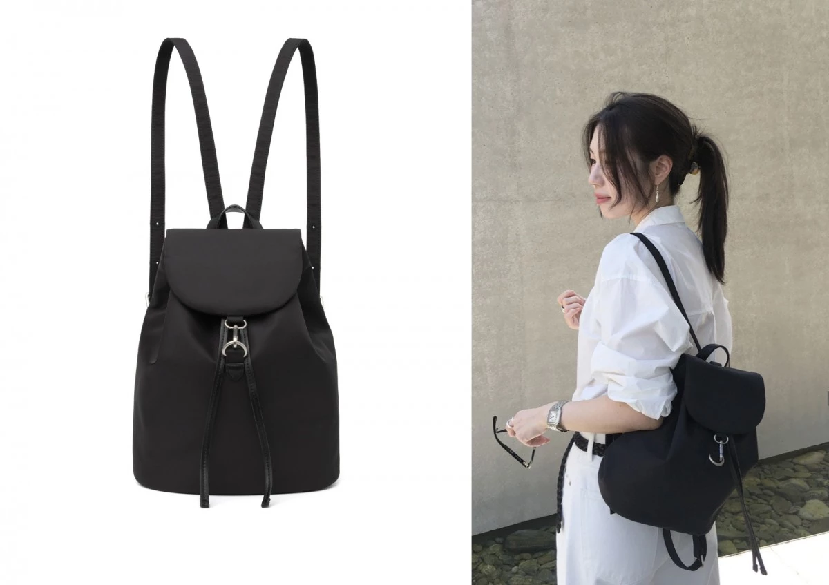 Avam袋包推薦4：Nylon Flap Backpack Black