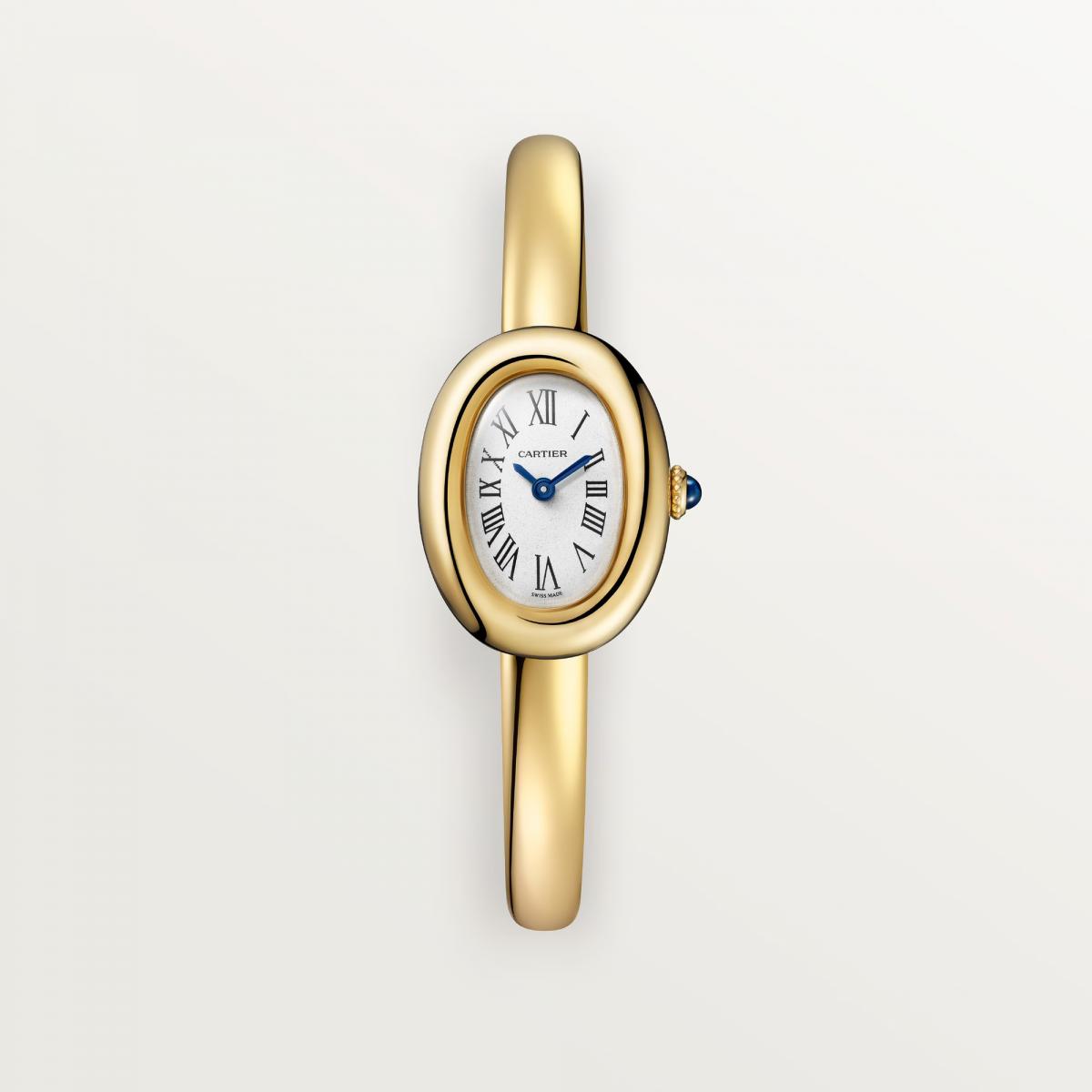 Baignoire 是卡地亞曲線美學的縮影，將法式浪漫與高級製錶工藝完美融合，用一抹優雅的弧線，述說時間的溫柔與精緻。