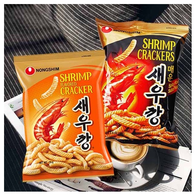 韓國 農心~蝦味條(75g) 原味／辣味 款式可選
