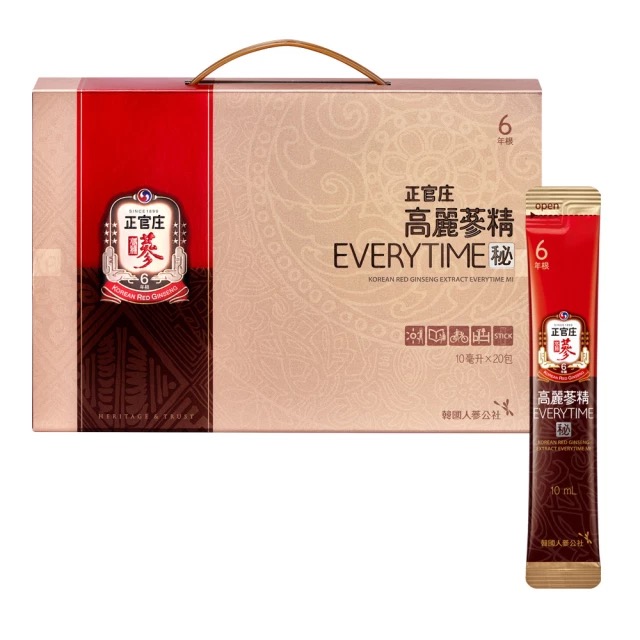 [24hr快速出貨] 蜜助蔘補 不苦澀【正官庄】高麗蔘精EVERYTIME秘(20入)