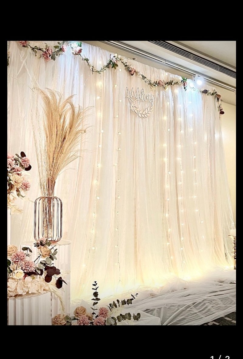 浪漫輕奢紗幔背板套組 小資族首選婚禮佈置 專人服務進撤場