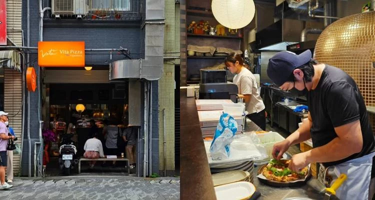 一切落地生根、回到基隆重新創業、開店的故事，就在信四路上的這棟老房子裡展開。其實，「Vita Pizza披薩生活」最初並不是開在基隆。老闆夫妻檔—Eason與Tira（上圖右），原本是在桃園八德經營，後來考量到家中長輩年紀漸長，為了方便照顧，才決定搬回基隆重新開始。這個決定少了些商業利益的計算，卻多了一份陪伴家人的溫度，也讓這間店的故事更加動人。