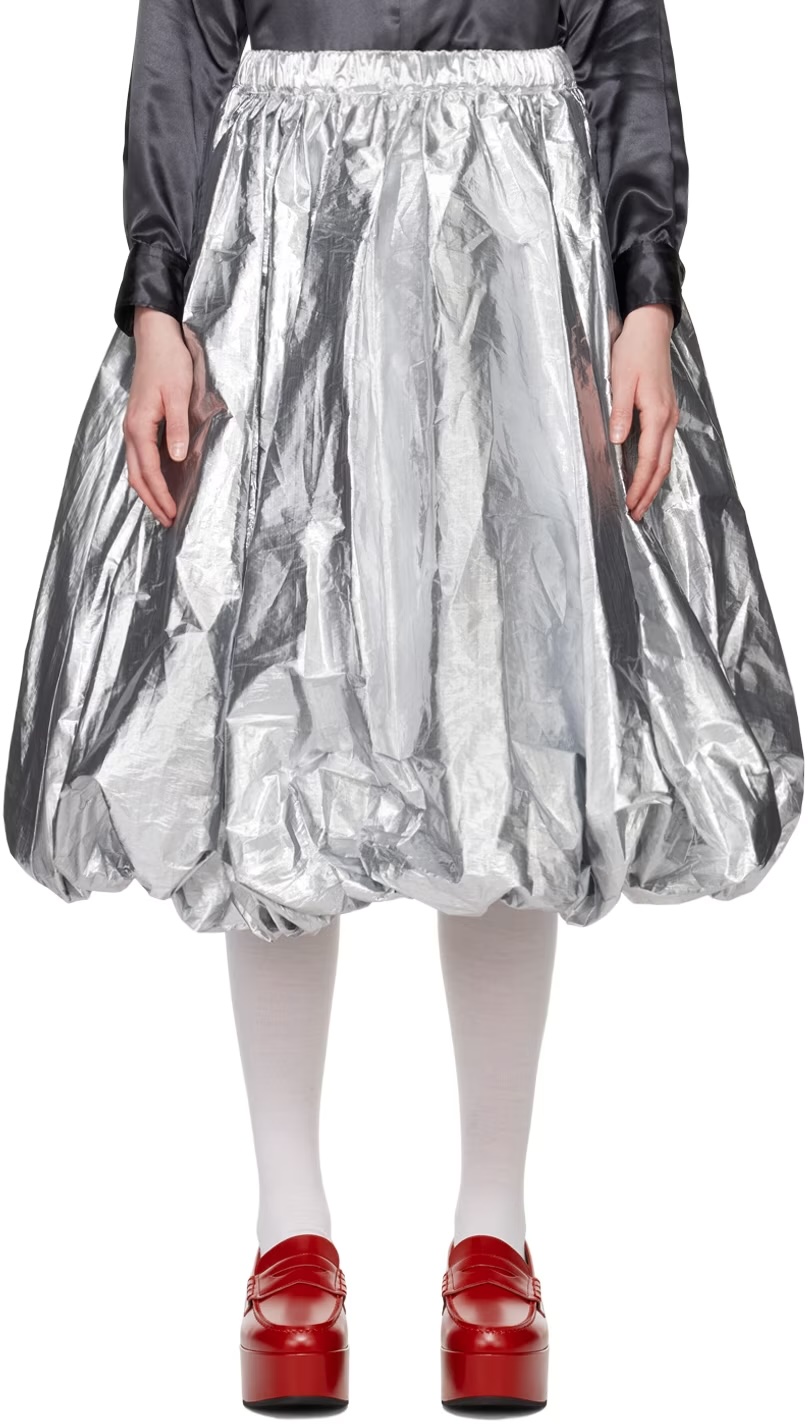 BLACK COMME DES GARÇONS 銀色 Balloon 半身裙