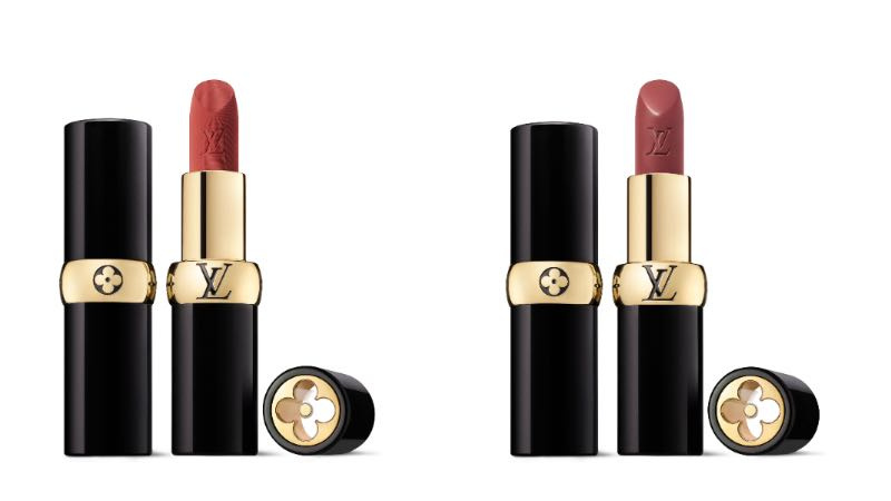 LV Rouge唇膏左：《203 Rose Odyssée 瑰麗旅程》和右：《202 Glorious Quest 榮耀使命》則是帶紫調的藕粉玫瑰色是人氣熱賣色。（圖／品牌提供）