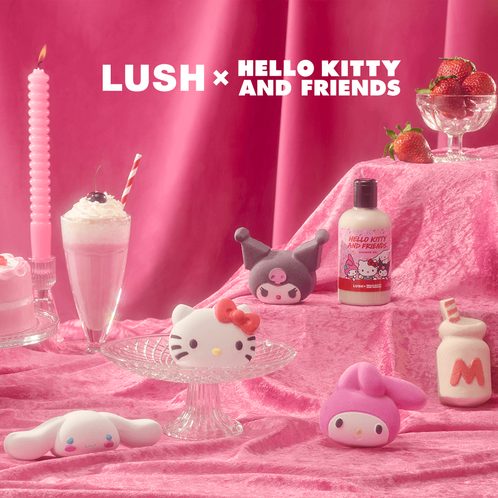 【LUSH 英國直營】LUSH x Hello Kitty And Friends 聯名系列 汽泡彈 4入 (Hello Kitty/美樂蒂/大耳狗/庫洛米)