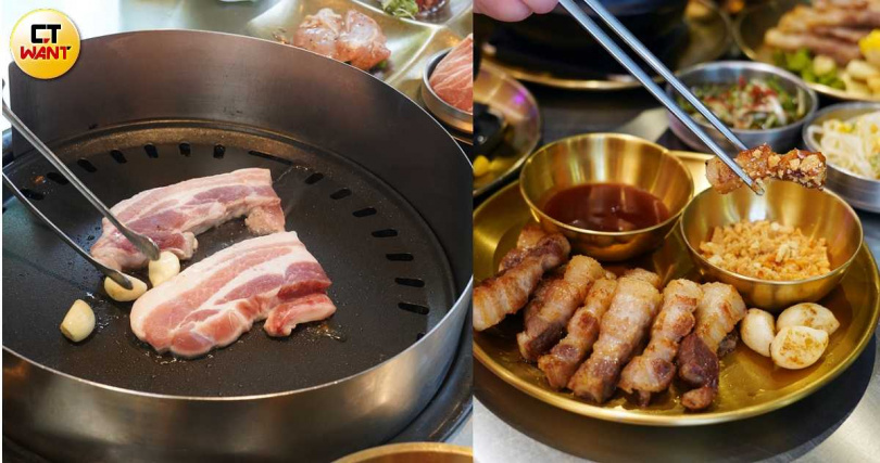 「豬五花三吃」除了直接品嘗原味、搭配蔬菜與沾醬之外，還有風味濃郁又有口感的「秘醬香脆脆」吃法。（圖／魏妤靜攝）