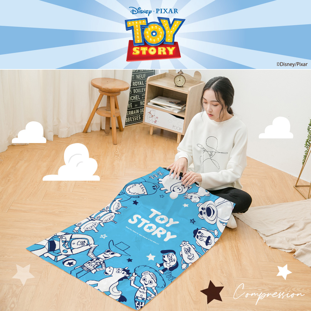 收納王妃 - 迪士尼 Disney 玩具總動員(塗鴉款) 真空壓縮袋 收納真空袋 衣物收納袋(9入/組)