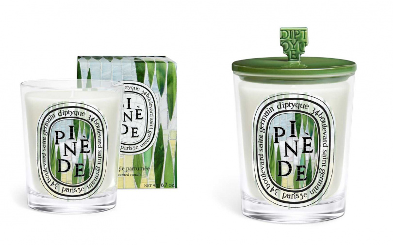 Diptyque 2026夏日限量香氛蠟燭-松林190g／2,500元、2026限量夏日燭蓋／2,700元（圖／品牌提供）