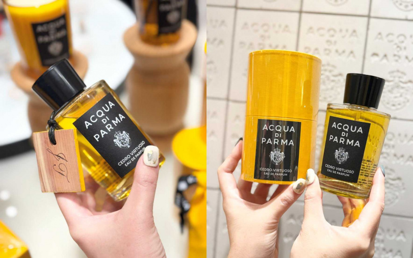 Acqua di Parma格調系列雪松名匠淡香精12ml／2,250元、50ml／8,500元、100ml／11,800元、180ml／14,800元（圖／吳雅鈴攝）