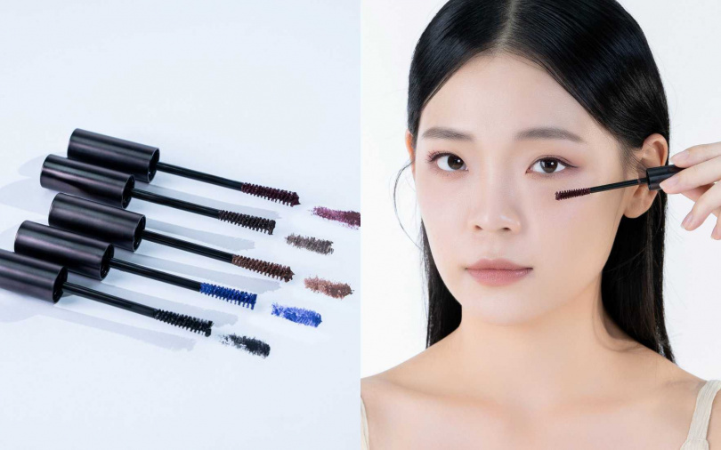 THREE魅光廣角全效睫毛膏6g／1,300元  前端展開、根部細窄的「前端廣角刷型」刷頭，在刷塗的同時能讓睫毛從根部被拉提延伸。（圖／品牌提供）