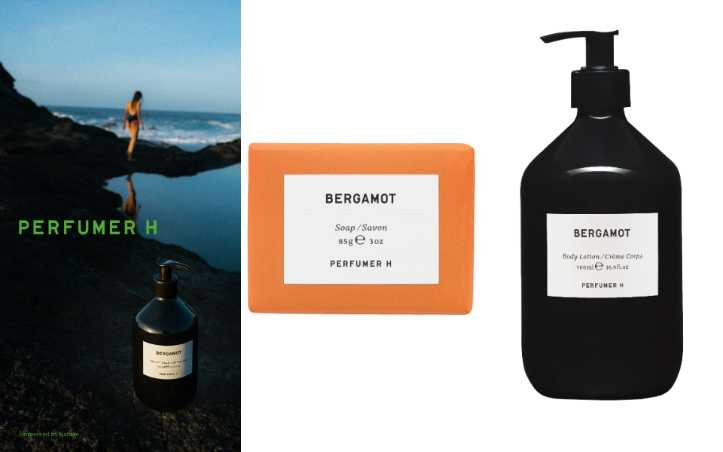 Perfumer H 佛手柑香氛皂 85g／1,200元、Perfumer H 佛手柑洗手露 500ml／2,750元、Perfumer H 佛手柑潔膚露 500ml／2,750元、Perfumer H 佛手柑身體乳 500ml／3,800元（圖／品牌提供）