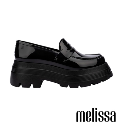 Melissa-鋸齒厚底果凍樂福鞋-黑色