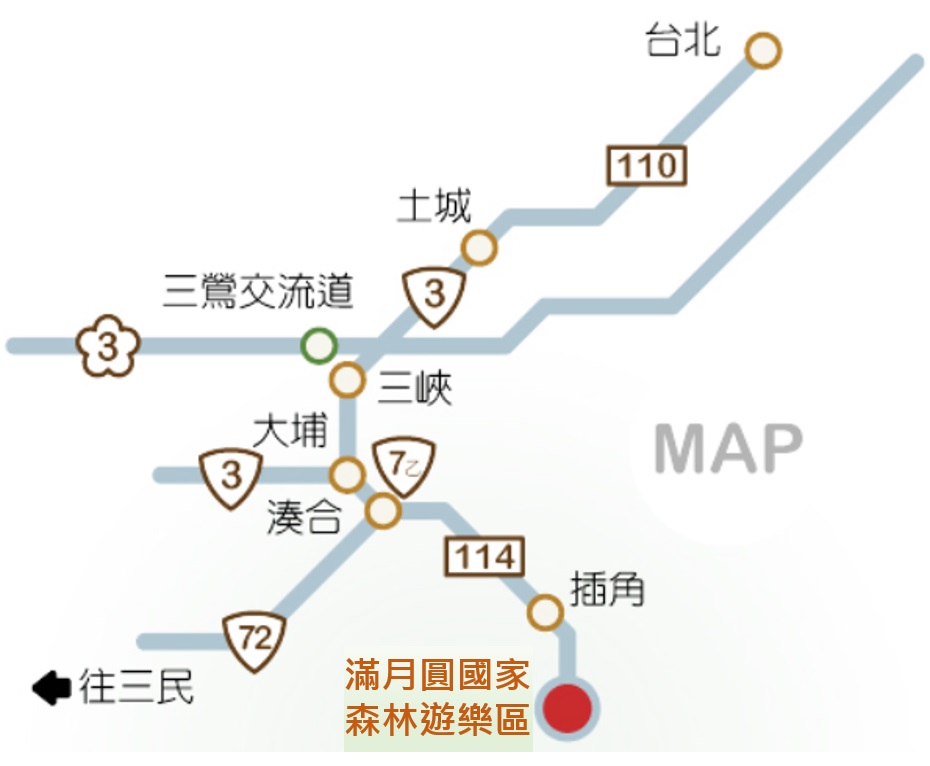 交通資訊地圖新北景點推薦【滿月圓國家森林遊樂區】新北三峽滿月圓絕美雙瀑布，親子生態森林步道