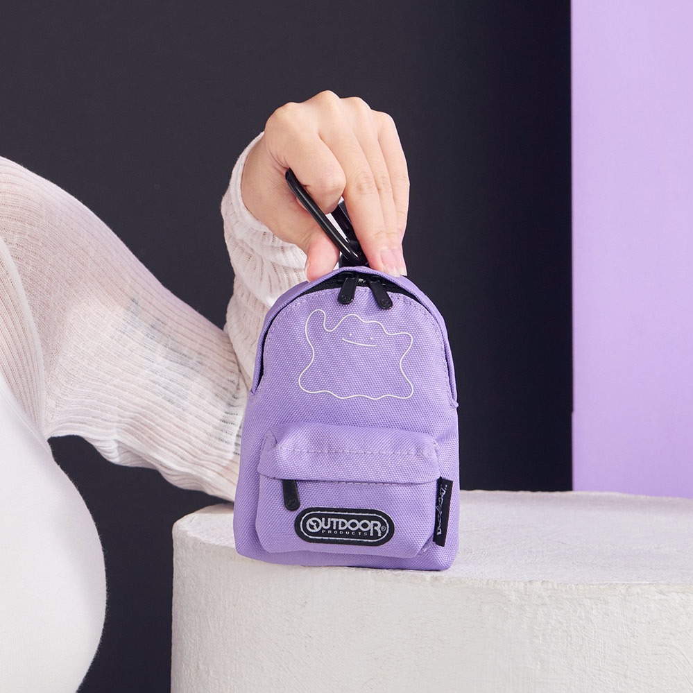 【OUTDOOR】寶可夢Pokemon-夜光百變怪背包造型零錢包-紫色