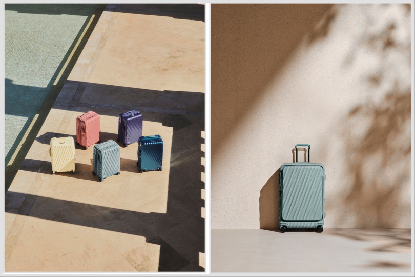 TUMI 19 Degree Aluminum鋁合金系列國際登機箱（光影藍）/46,800元。（圖／品牌提供）