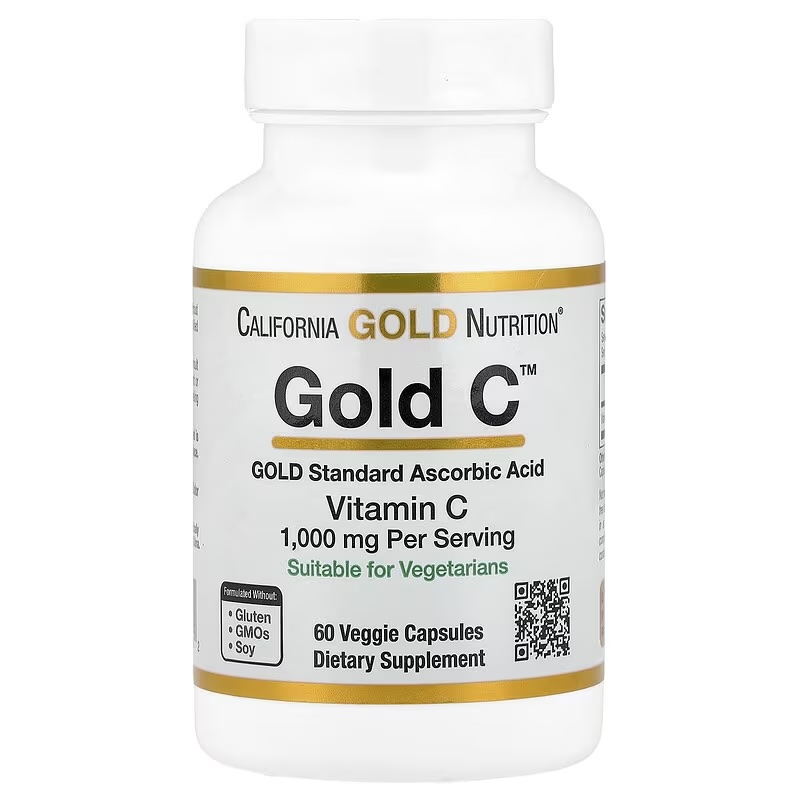 California Gold Nutrition, Gold C™，USP 級維生素 C，1000 毫克，60 粒素食膠囊