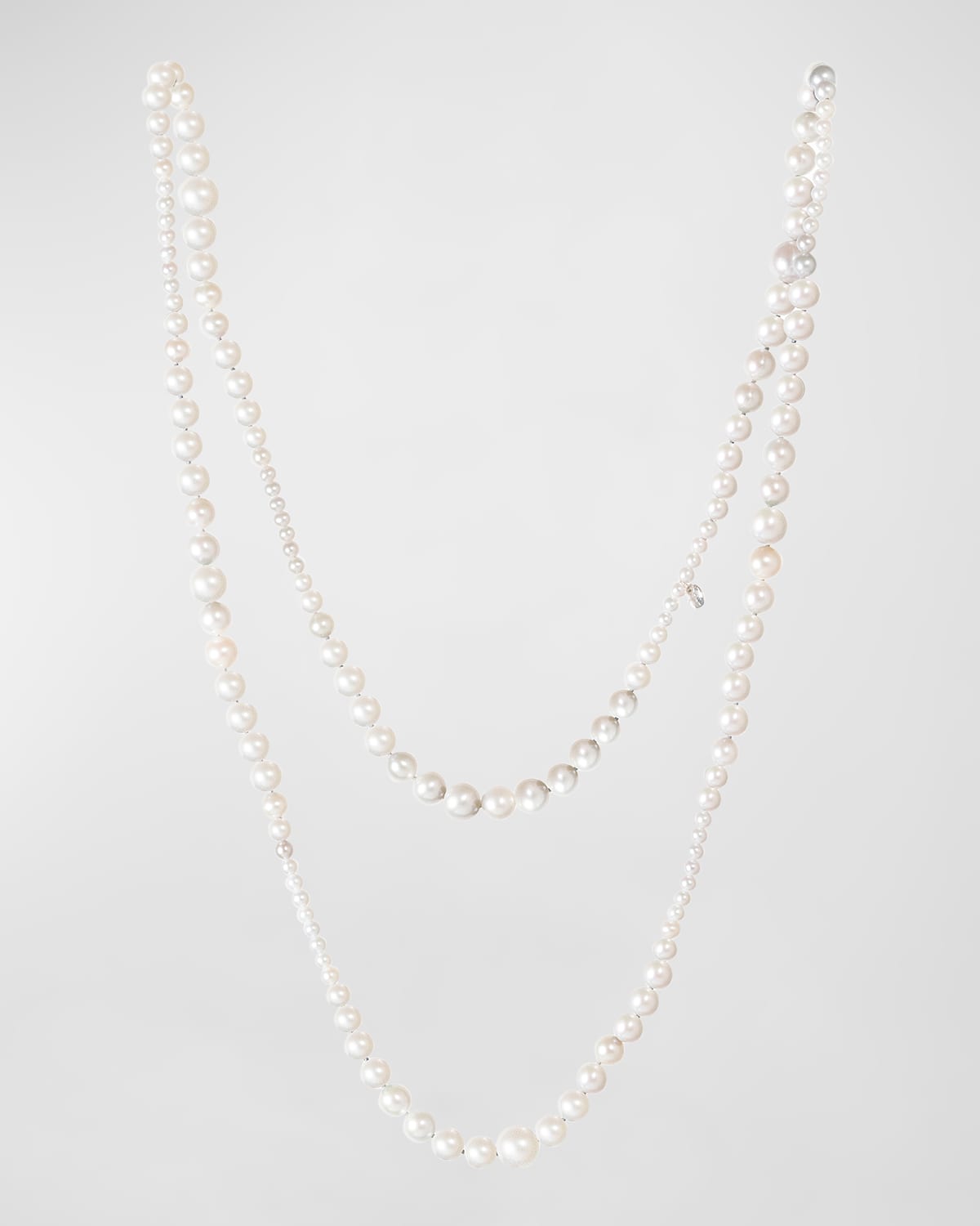 18K White Gold Necklace with Freshwater Pearls