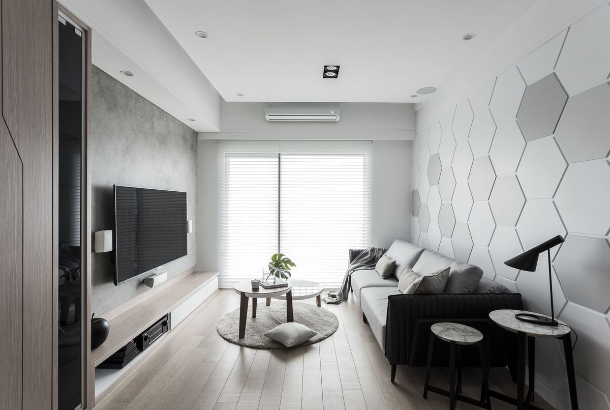 灰色；住宅；居家；室內設計
