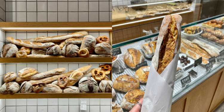 「M PAIN」堅持採用來自法國的麵粉和發酵奶油，不但都是天然食材也沒有多餘的添加物，Q 彈又有嚼勁的口感就算單吃也不會覺得乾。