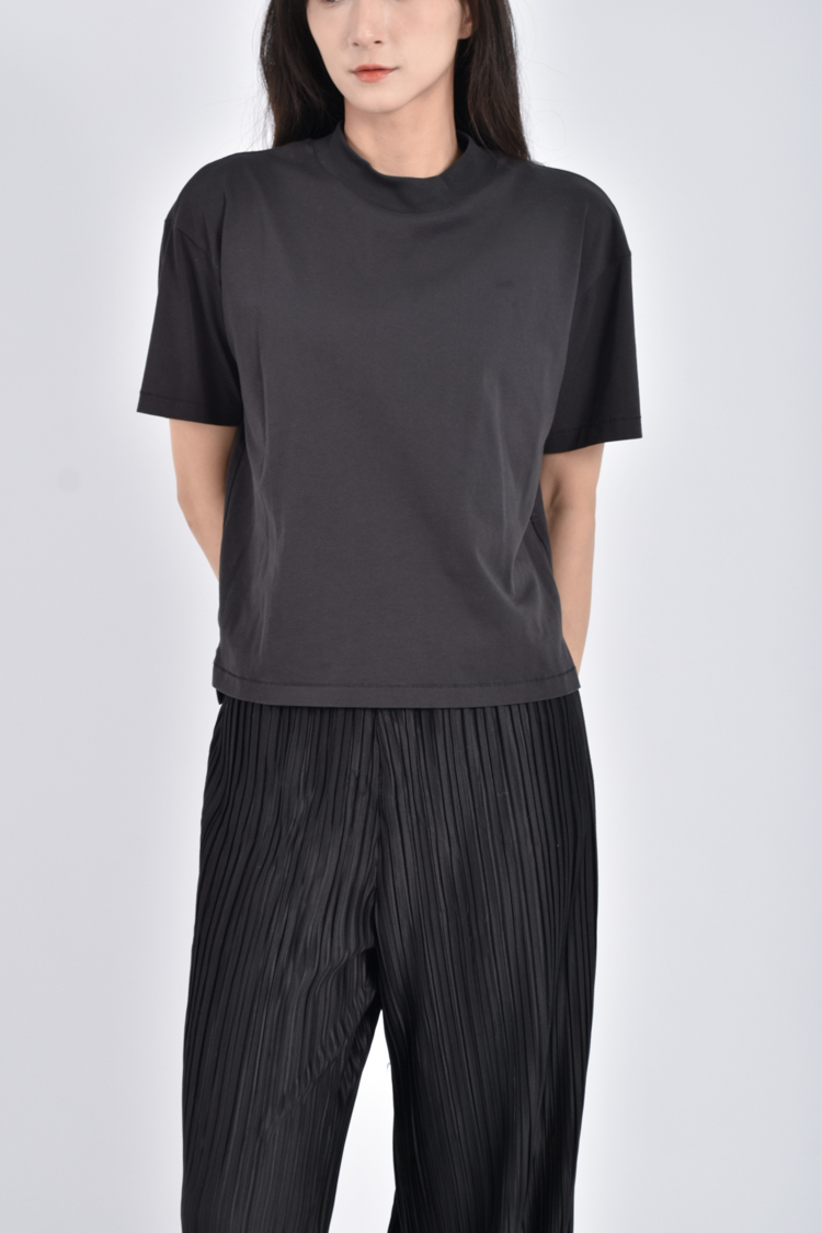 (M) uniqlo x theory質感棉質素面黑色短袖上衣