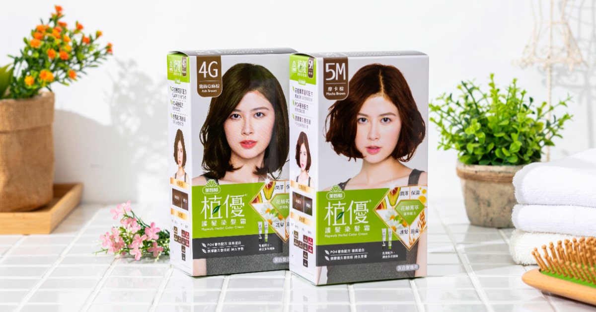 美吾髮 植優護髮染髮霜 #4G霧面亞麻棕/#5M摩卡棕，NTD499