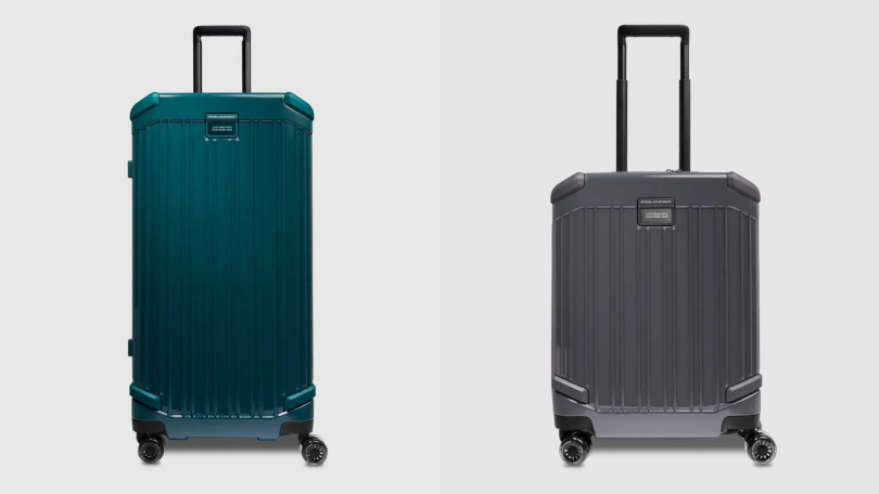 POP系列 可拆式輪組登機箱(深湖綠)-29吋／17,740元，可拆式輪組登機箱(鐵灰)-20吋／13,290元（圖／品牌提供）