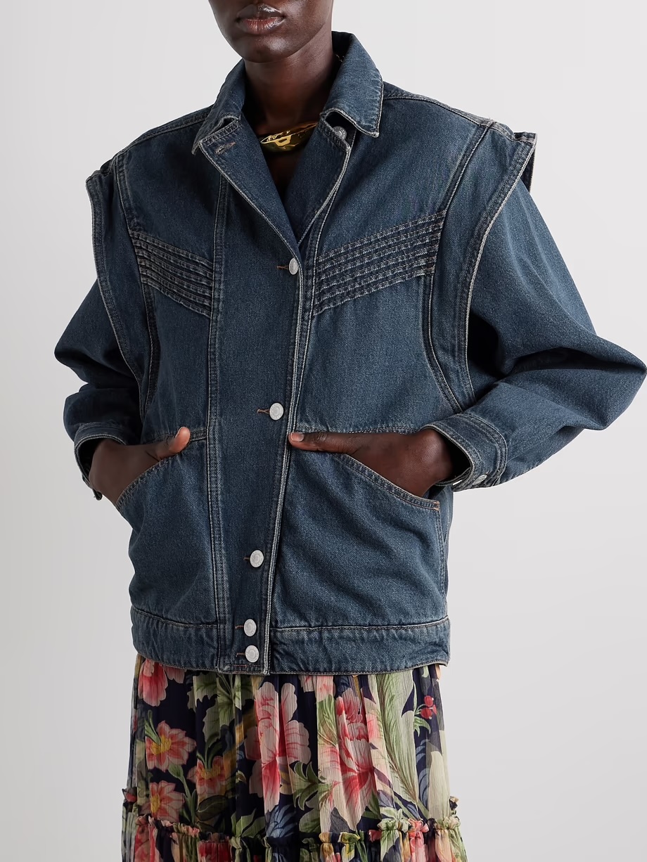 ISABEL MARANT Harmon detachable-sleeves denim jacket