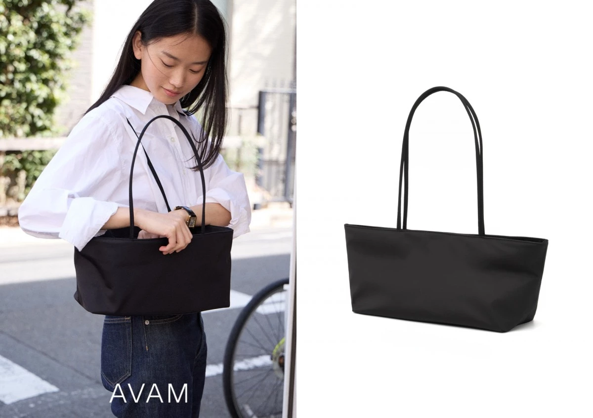 Avam袋包推薦5：Nylon Baguette Shopper Bag Black