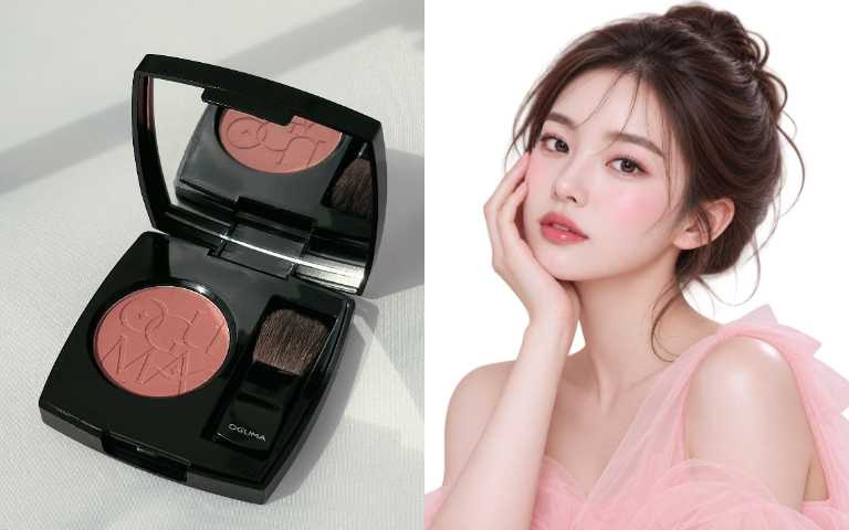 OGUMA 水美媒晶透柔霧腮紅 4g／1,500元（圖／品牌提供）