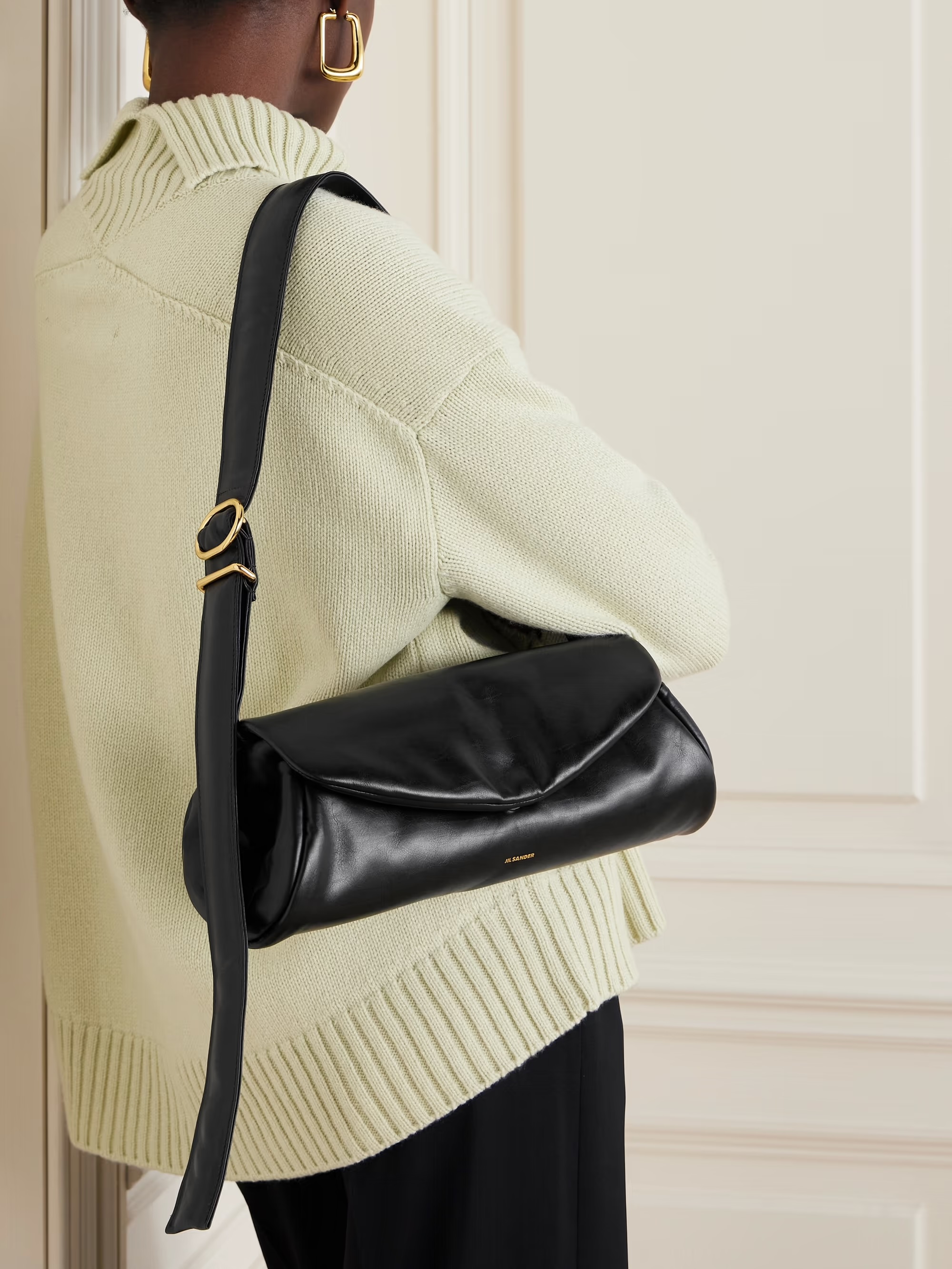 JIL SANDER Padded leather shoulder bag