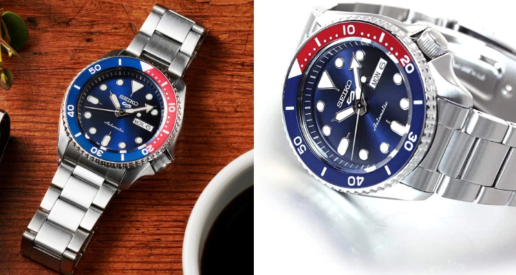 一提到入門平價機械錶，絕對不能不提Seiko（精工）「5 Sports」系列，這款經典的紅藍「百事圈」配色，更是許多人的第一支機械錶首選。以不到萬元的價格，就能入手傳承自經典Seiko SKX外型的潛水風格風格錶款，無論是透明底蓋展示的機芯運轉，還是那股隨性百搭的運動感，都展現出無可比擬的高CP值。（商品價格約：NTD 9,900）